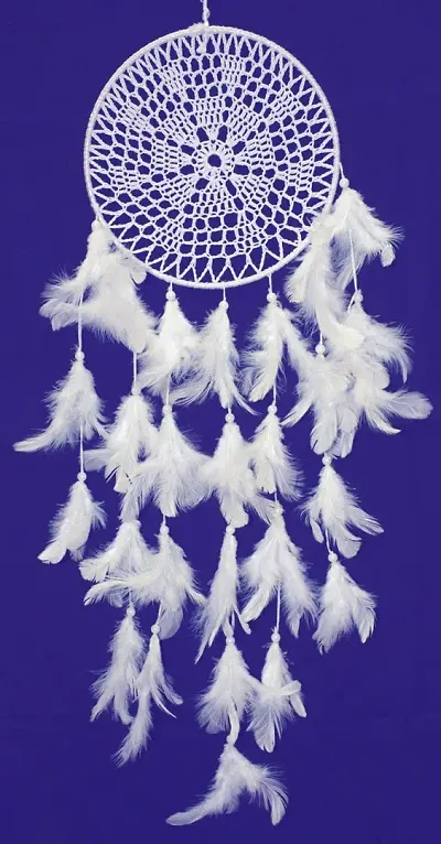 WOWWOW Dream Catcher 5 Rounds Wall Hanging for Positive Energy and Protection (B08Q4BDNHH--white)