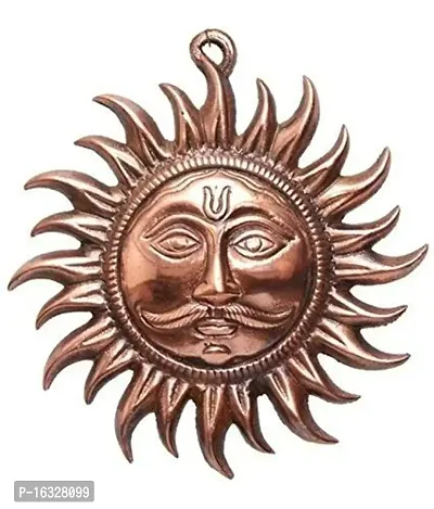 WOWWOW Sun Alankar Metal Vastu Sun Mask Wall Hanging Decorative Showpiece_Limited Period Offer-thumb2