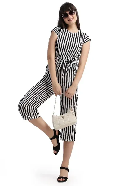 Womens New Stylish Trendy Design Crepe Regular Jumpsuit