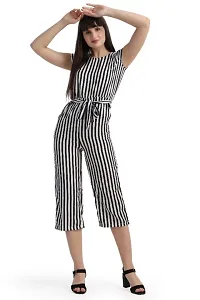 Womens New Stylish Trendy Design Crepe Regular Jumpsuit-thumb1