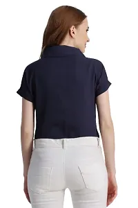 Womens New Trendy Stylish Design Crepe Solid Regular Shirt-thumb4