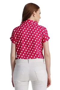 Womens New Trendy Designer Stylish Crepe Printed Shirt-thumb2