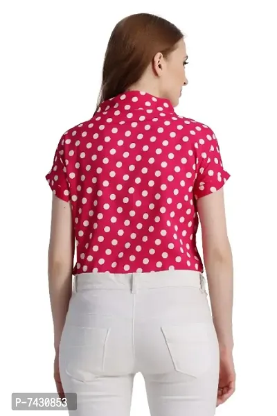 Womens New Trendy Designer Stylish Crepe Printed Shirt-thumb3