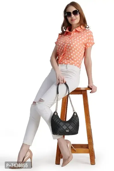 Womens New Trendy Designer Stylish Crepe Printed Shirt