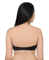 Women's Wired Strapless Lightly Padded Women's Every Day Bra -Black-thumb4