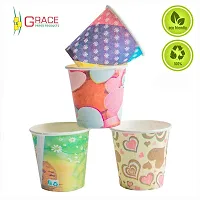 GRACE PAPER GLASS 150 ml Printed Paper Cup, Glass Disposable for Party, Paper Cups for Hot and Cold Beverages-thumb1