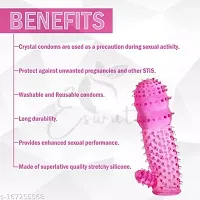 Condom (multi colour) with extra dotted, ribbed for long durability and washable-thumb1