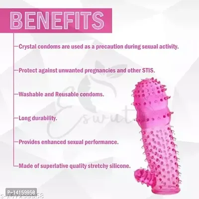 Condom (multi colour) with extra dotted, ribbed for long durability and washable-thumb2
