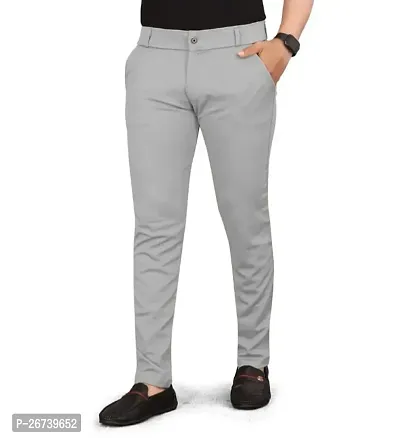 Classic Cotton Blend Solid Track Pants for Men-thumb4