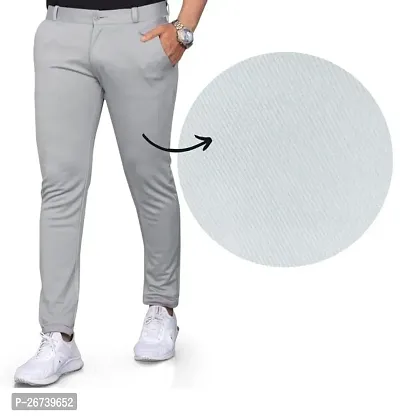 Classic Cotton Blend Solid Track Pants for Men-thumb3