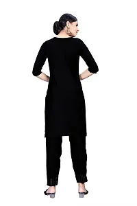 GRANTH IMPEX Designer Festival Rayon Sequence Work Kurti|BLACK|X-Large-thumb3