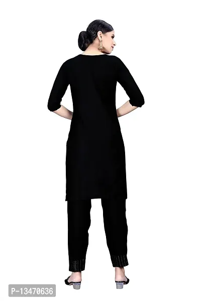 GRANTH IMPEX Designer Festival Rayon Sequence Work Kurti|BLACK|X-Large-thumb4