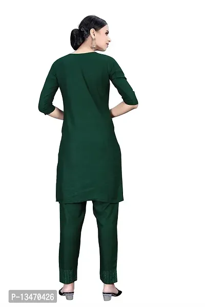 GRANTH IMPEX Designer Festival Rayon Sequence Work Kurti|GREEN|X-Large-thumb2