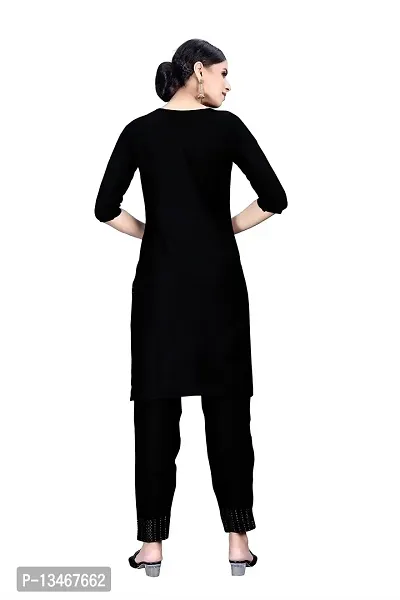 GRANTH IMPEX Designer Festival Rayon Sequence Work Kurti|BLACK|XXX-Large-thumb4