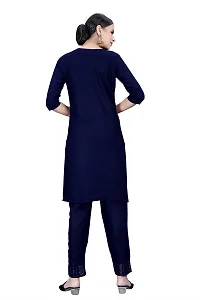 BLACK KING Granth IMPEX Designer Festival Rayon Sequence Work Kurti|Blue|XXX-Large-thumb1