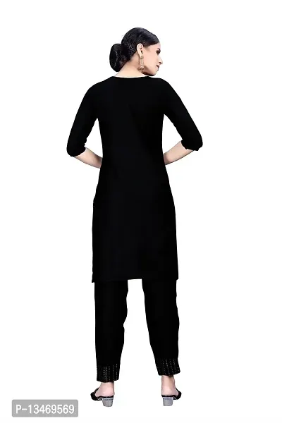 Granth IMPEX Designer Festival Rayon Sequence Work Kurti|Black|XX-Large-thumb4