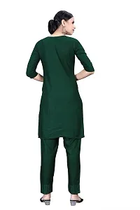 GRANTH IMPEX Designer Festival Rayon Sequence Work Kurti|GREEN|XX-Large-thumb3