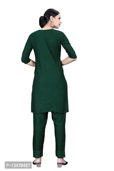 GRANTH IMPEX Designer Festival Rayon Sequence Work Kurti|GREEN|Small-thumb4