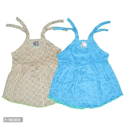 Da Lat Baby Girls Frock Combo Pack of 2 | New Born Baby Dress | Cotton Hoisery | Kids Wear-thumb0