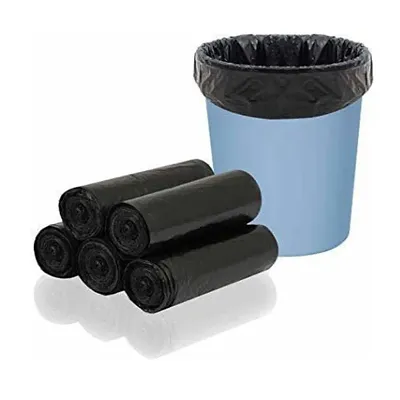 Biodegradable Garbage Bags small Size 43 Cm X 51 Cm 4 Rolls 120 Bags black  Color dustbin Bag/trash Bag black Color 