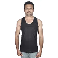 Multicoloured Cotton Basic Vest For Men-thumb3