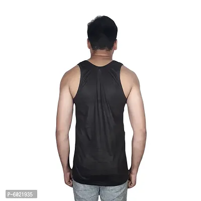 Multicoloured Cotton Basic Vest For Men-thumb3