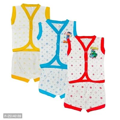 Peerless Baby Dress Combo Pack of 3/ Suitable for Newborn baby Boy  Girl Cotton-thumb0