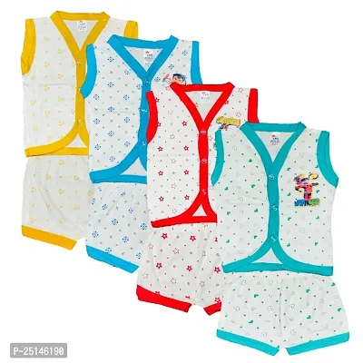 Peerless Baby Dress Combo Pack of 4 / Suitable for Newborn baby Boy  Girl Cotton