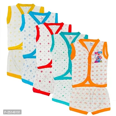 Peerless Baby Dress Combo Pack of 5/ Suitable for Newborn baby Boy  Girl Cotton