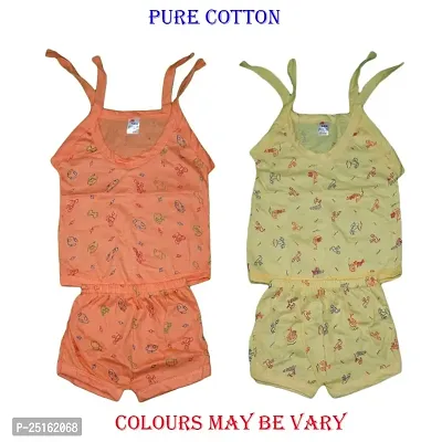 Peerless Newborn Baby Dress Combo Pack of 2 Pure Cotton Clothing set-thumb0