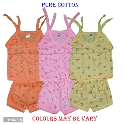 Peerless Newborn Baby Dress Combo Pack of 3 Pure Cotton Clothing set-thumb0