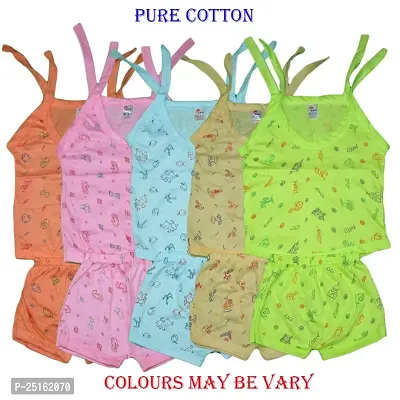 Peerless Newborn Baby Dress Combo Pack of 5 Pure Cotton Clothing set-thumb0