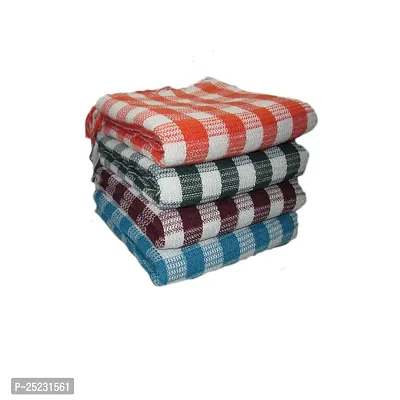 Cotton Bath Towel Combo Pack of 4 / 200 GSM / 60x130 cm / Large Size / Men and  Women
