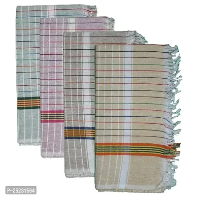 Cotton Bath Towel Combo Pack of 4 / 200 GSM / 60x130 cm / Large Size / Men and  Women