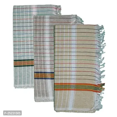 Cotton Bath Towel Combo Pack of 3 / 200 GSM / 60x130 cm / Large Size / Men and Women