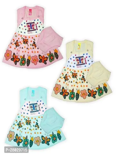 Peerless Wear Baby Girl Cotton Frock Combo Pack of 3 With Panties
