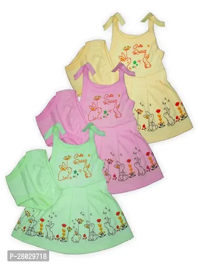 Peerless Wear Baby Girl Cotton Frock Dress Combo Pack of 3 With Panties