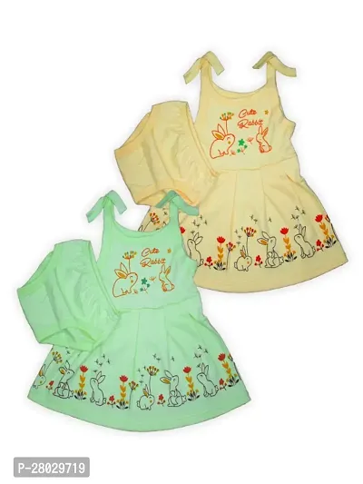 Peerless Wear Baby Girl Cotton Frock Combo Pack of 3 With Panties-thumb0