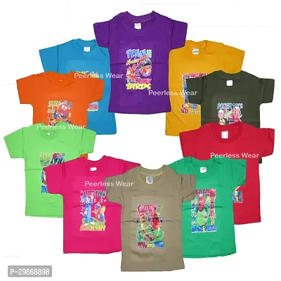 Stylish Cotton T-Shirt for Kids Pack of 10