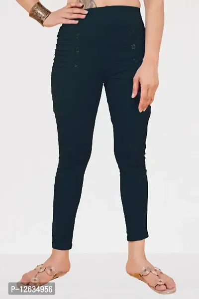 Classic Cotton Lycra Solid Jegging for Women-thumb0