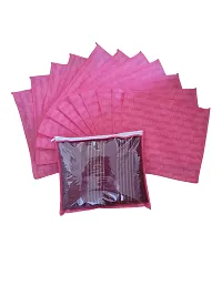 ZEEL'S Super Saver Dhamakaa Offer Saree Cover Storage Cover PINK PRINT  12 PCS-thumb1