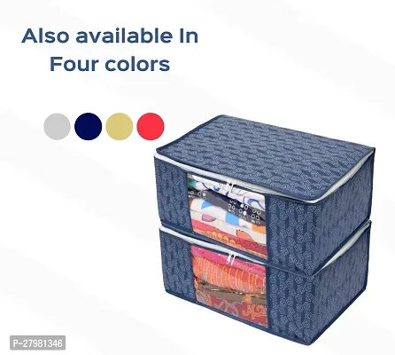 ZEEL'S Super Saver Dhamakaa Offer- Saree Cover Storage Cover N.BLUE 2 PCS-thumb0