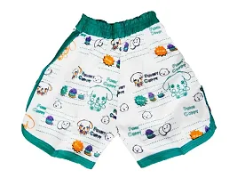 Boys cotton printed elastic waist shorts with 2 pockets-thumb1