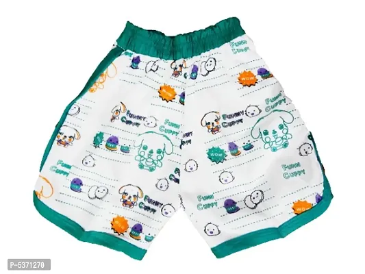 Boys cotton printed elastic waist shorts with 2 pockets-thumb2
