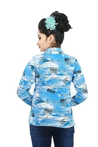 Girl's Full Sleeve Cotton Black apna time aayega Printed T-Shirt with printed Jacket Shrug-thumb4