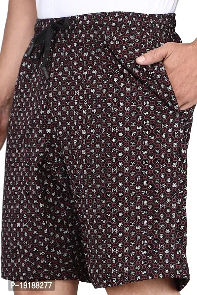 Men Cotton Shorts Elastic Waist Half Pants with pockets (pack of 1)-thumb3