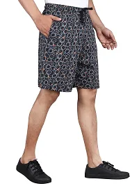 Men Cotton Shorts Elastic Waist Half Pants with pockets (pack of 1)-thumb1