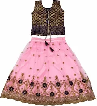 Kids Lehenga Choli Duptta Set-thumb1