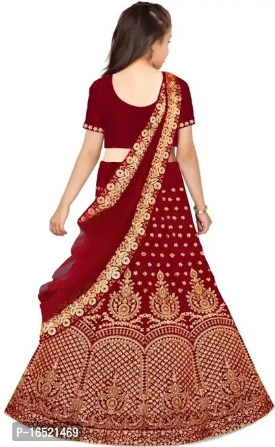 Kids Lehenga Choli Duptta Set-thumb2