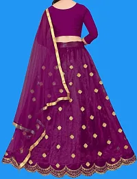 Kids Lehenga Choli Duptta Set-thumb1